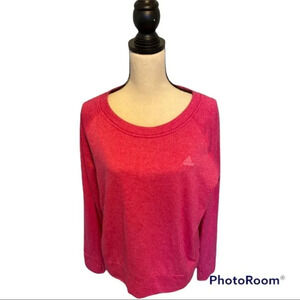 Adidas Climawarm Pink Pullover Sweatshirt Thumb Slits in Sleeve Cuff XL